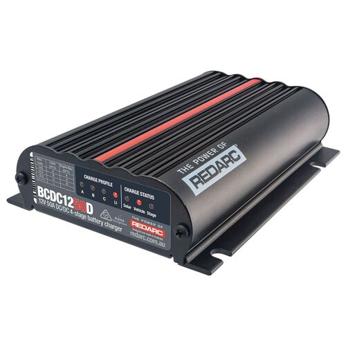 Battery Charger 3 Stage 50A 9V-32V In, 12V Out (Nom.) + MPPT Regulator Dual Input