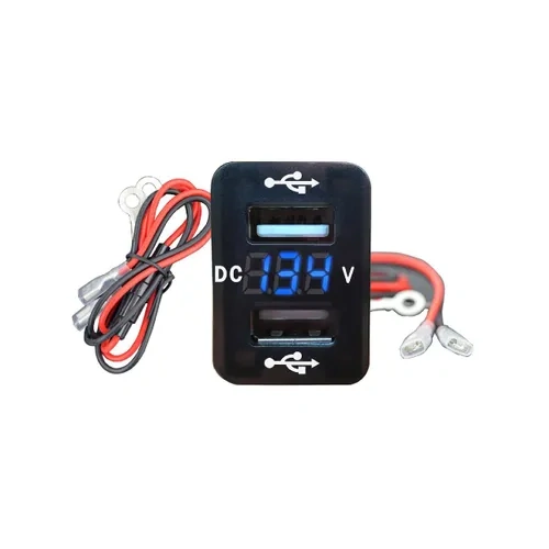 Hulk 4x4 Dual USB Socket QC3 & Voltmeter t/s Late Toyota - Blue LED