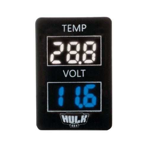 Toyota Late Temperature & DC Voltmeter white/blue illum12v