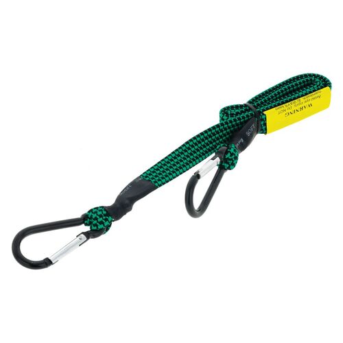 Fat Bungee Strap (Green) 80mm with Carabiner Style