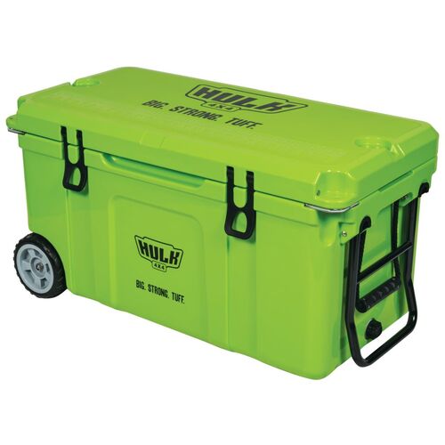 HULK 4X4 75L Portable Ice Cooler Box On Wheels & Folding Handle