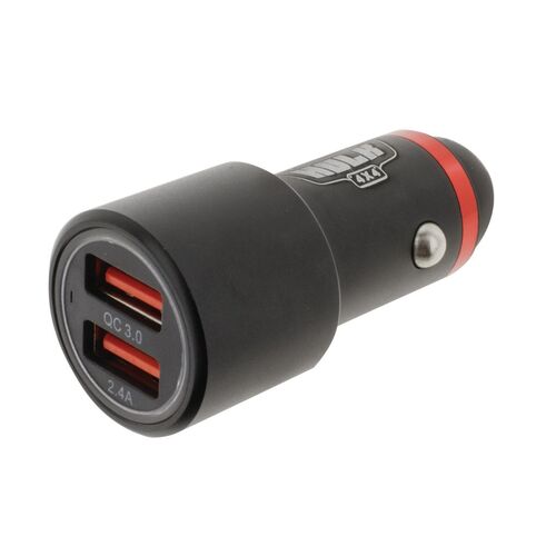 Dual USB In Car Socket Charger - QC3.0 & 2.4 Amp