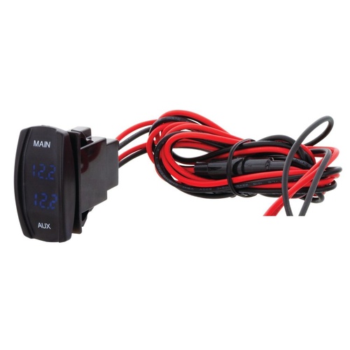 HULK 4X4 DUAL SWITCH SIZE VOLTMETER BLUE