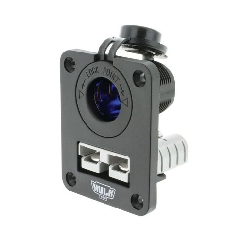 HULK 4x4 Double Flush Mount Housing w/ 50A Plug & Accessory Socket