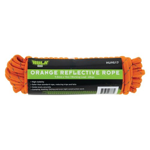 REFLECTIVE ROPE (ORANGE) 9.5MM X 15M