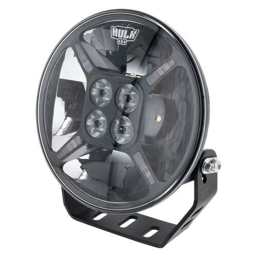 HULK 4x4 9" Round LED Driving Light w/ Front Position Lamp (Black Fascia)