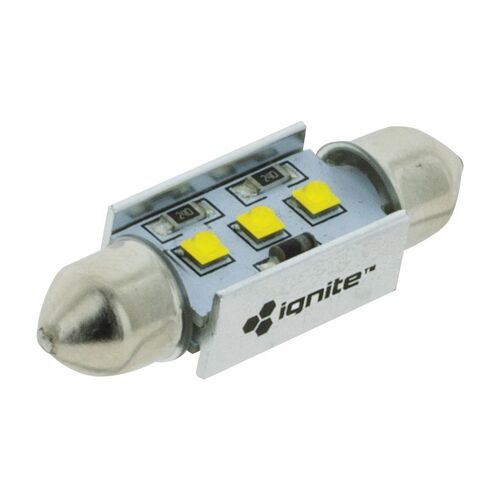 FESTOON 39MM WHITE 12V 220 LUMENS (PKT1)