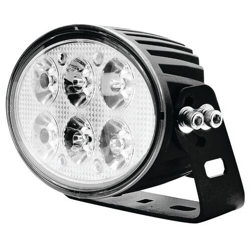 LED OVAL WORKLAMP FLOOD BEAM 10- 60V 60W 6 LED's BLACK HSNG 6,600 Lumens 